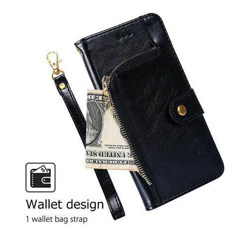 For Oppo A5 Pro 4G (Global) / 5G (Global) / A5 Energy 5G (China) Case Zipper Pocket PU Leather Wallet Flip Phone Cover
