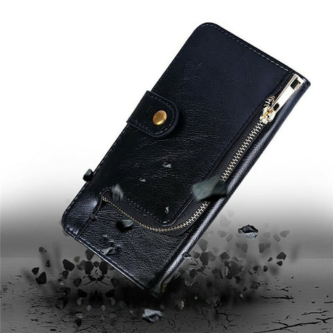 For Oppo A5 Pro 4G (Global) / 5G (Global) / A5 Energy 5G (China) Case Zipper Pocket PU Leather Wallet Flip Phone Cover