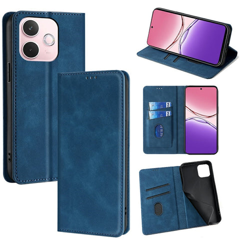 For Oppo A5 Pro 4G (Global) / 5G (Global) / A5 Energy 5G (China) Case Card Holder PU Leather Magnetic Closing Phone Cover
