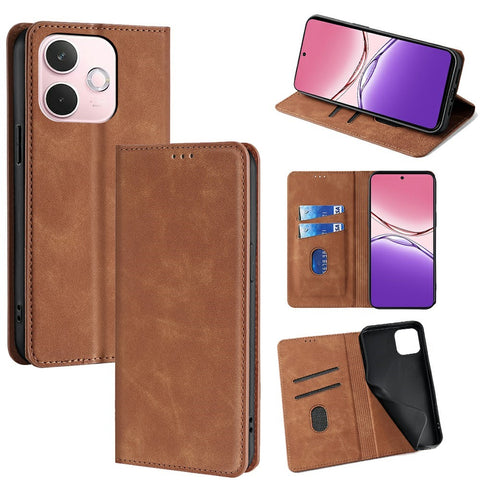 For Oppo A5 Pro 4G (Global) / 5G (Global) / A5 Energy 5G (China) Case Card Holder PU Leather Magnetic Closing Phone Cover