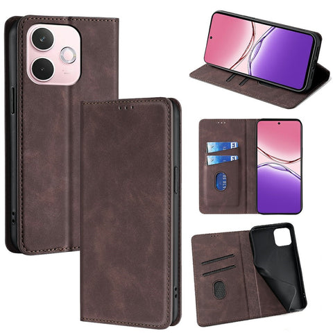 For Oppo A5 Pro 4G (Global) / 5G (Global) / A5 Energy 5G (China) Case Card Holder PU Leather Magnetic Closing Phone Cover