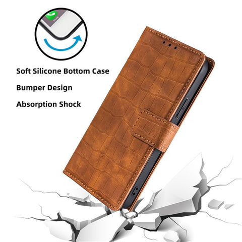 For Oppo A5 Pro 4G (Global) / 5G (Global) / A5 Energy 5G (China) Case Crocodile Texture PU Leather Phone Cover
