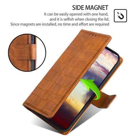 For Oppo A5 Pro 4G (Global) / 5G (Global) / A5 Energy 5G (China) Case Crocodile Texture PU Leather Phone Cover