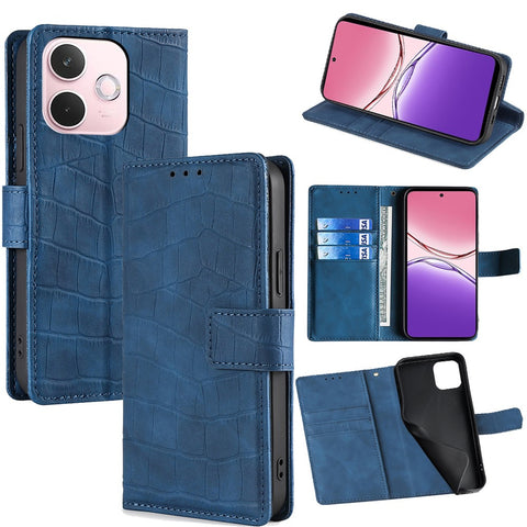 For Oppo A5 Pro 4G (Global) / 5G (Global) / A5 Energy 5G (China) Case Crocodile Texture PU Leather Phone Cover