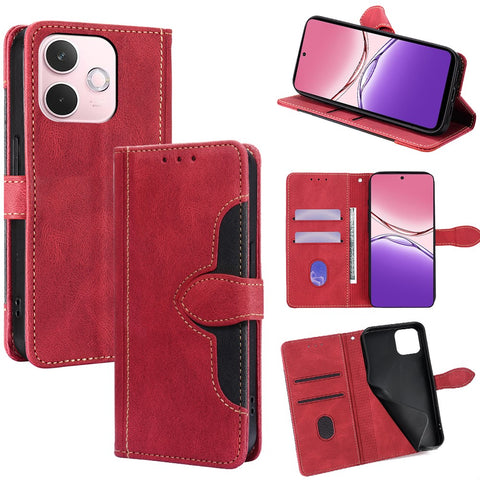 For Oppo A5 Pro 4G (Global) / 5G (Global) / A5 Energy 5G (China) Case Leather Wallet Phone Cover with Straw Hat Magnetic Clasp