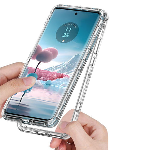 For Motorola Edge 40 Neo 5G Case Anti Scratch Acrylic TPU Clear Phone Cover