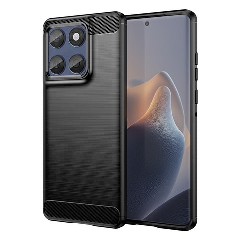 For Motorola Edge 60 5G / 60 Fusion 5G Case Protective Phone Cover Carbon Fiber Texture Brushed
