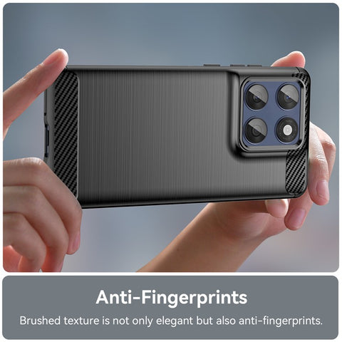 For Motorola Edge 60 5G / 60 Fusion 5G Case Protective Phone Cover Carbon Fiber Texture Brushed