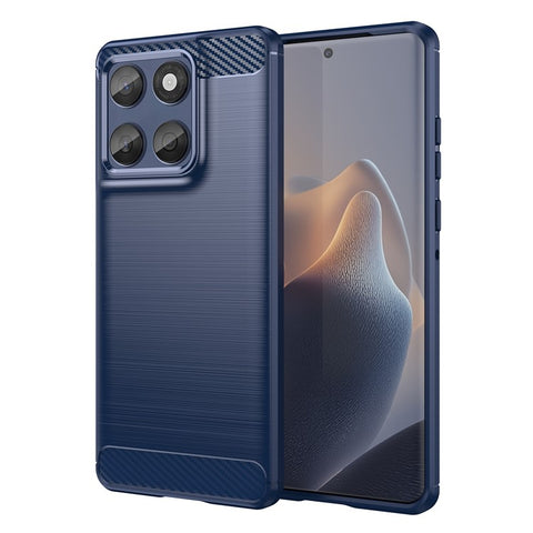 For Motorola Edge 60 5G / 60 Fusion 5G Case Protective Phone Cover Carbon Fiber Texture Brushed