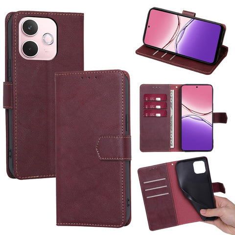 For Oppo A5 Pro 5G Case Leather Phone Cover with RFID Blocking Wallet