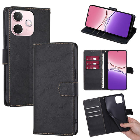 For Oppo A5 Pro 5G Case Leather Phone Cover with RFID Blocking Wallet