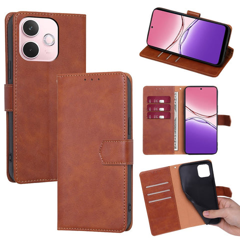 For Oppo A5 Pro 5G Case Leather Phone Cover with RFID Blocking Wallet