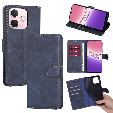 For Oppo A5 Pro 5G Case Leather Phone Cover with RFID Blocking Wallet