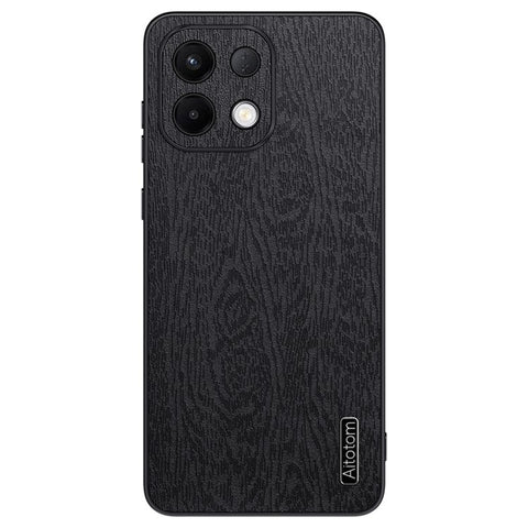 Wood Texture Case For Oppo K13 5G  /  K13x  /  K12s (China) PU Leather Coated PC TPU Phone Cover