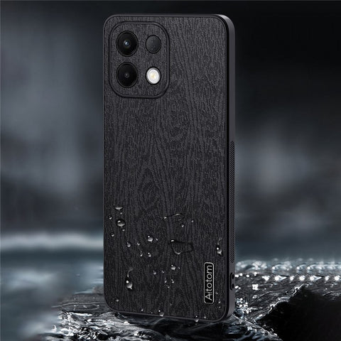 Wood Texture Case For Oppo K13 5G  /  K13x  /  K12s (China) PU Leather Coated PC TPU Phone Cover