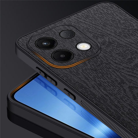 Wood Texture Case For Oppo K13 5G  /  K13x  /  K12s (China) PU Leather Coated PC TPU Phone Cover