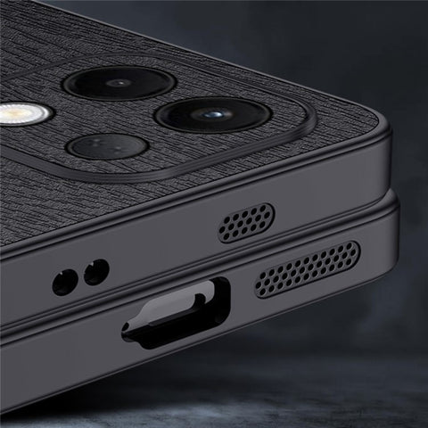 Wood Texture Case For Oppo K13 5G  /  K13x  /  K12s (China) PU Leather Coated PC TPU Phone Cover