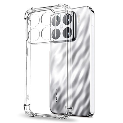 NORTHJO For Xiaomi 15 Pro Case Shockproof TPU Clear Phone Cover with 3D Curved Tempered Glass