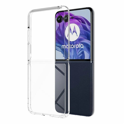 For Motorola Razr+ 2024 Case TPU + Acrylic Clear Phone Cover, Integrated Design