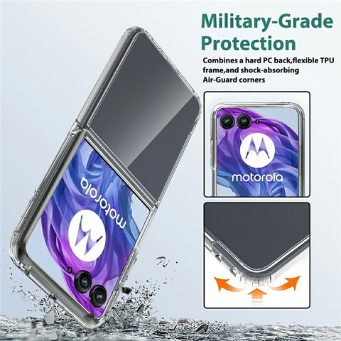 For Motorola Razr+ 2024 Case TPU + Acrylic Clear Phone Cover, Integrated Design