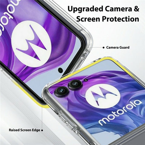 For Motorola Razr+ 2024 Case TPU + Acrylic Clear Phone Cover, Integrated Design