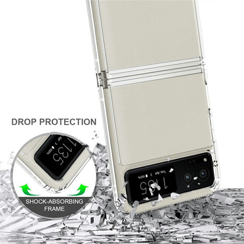 For Motorola Razr (2023) Case TPU + Acrylic Clear Phone Cover, Integrated Design