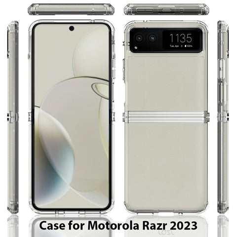 For Motorola Razr (2023) Case TPU + Acrylic Clear Phone Cover, Integrated Design