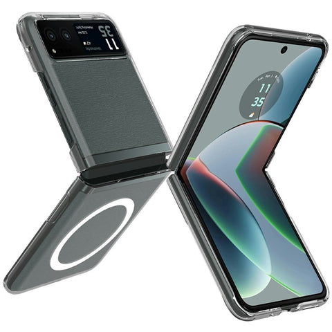 For Motorola Razr (2023) Case TPU + Acrylic Magnetic Phone Cover