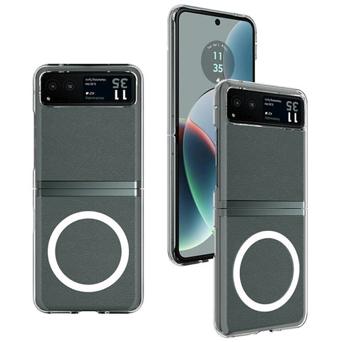 For Motorola Razr (2023) Case TPU + Acrylic Magnetic Phone Cover