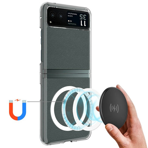 For Motorola Razr (2023) Case TPU + Acrylic Magnetic Phone Cover
