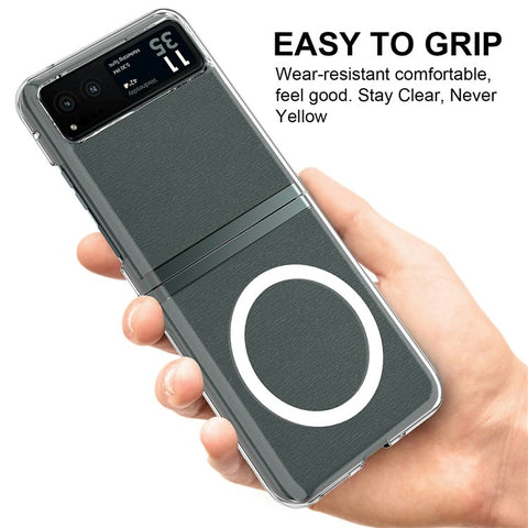 For Motorola Razr (2023) Case TPU + Acrylic Magnetic Phone Cover
