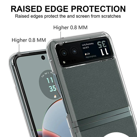 For Motorola Razr (2023) Case TPU + Acrylic Magnetic Phone Cover