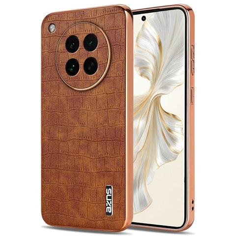 AZNS For Oppo Find X8s 5G Case Electroplating Crocodile Texture PU + TPU Phone Cover