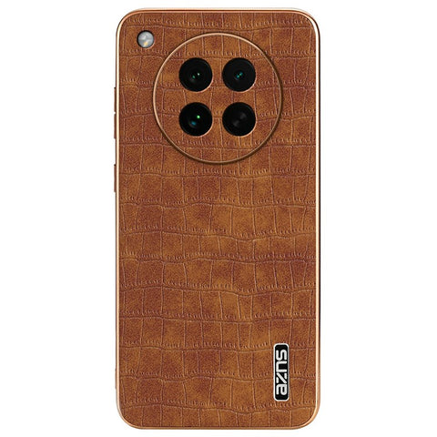 AZNS For Oppo Find X8s 5G Case Electroplating Crocodile Texture PU + TPU Phone Cover