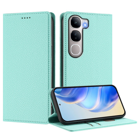 For vivo V40 Lite 5G / vivo Y300 5G Wallet Case RFID Blocking Litchi Texture Leather Mobile Cover