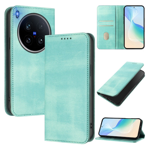 For vivo X200 Ultra 5G Wallet Cases Retro Texture RFID Blocking Leather Phone Cover