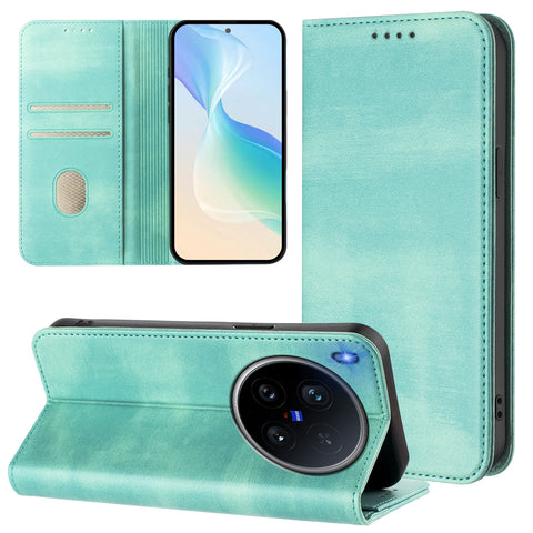 For vivo X200 Ultra 5G Wallet Cases Retro Texture RFID Blocking Leather Phone Cover