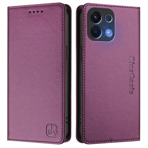 For Oppo K13 5G Leather Case RINACASIS RC01 Phone Cover with RFID Blocking Wallet Stand