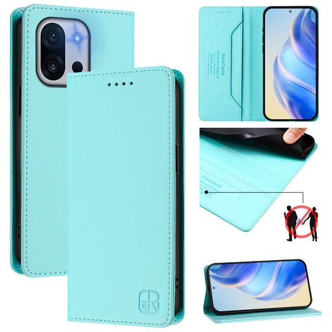 For OnePlus 13T 5G Leather Case RINACASIS RC01 Phone Cover with RFID Blocking Wallet Stand