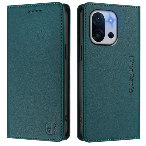 For OnePlus 13T 5G Leather Case RINACASIS RC01 Phone Cover with RFID Blocking Wallet Stand