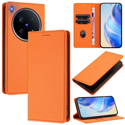 For vivo X200 Ultra 5G Wallet Case RFID Blocking Litchi Texture Leather Mobile Cover