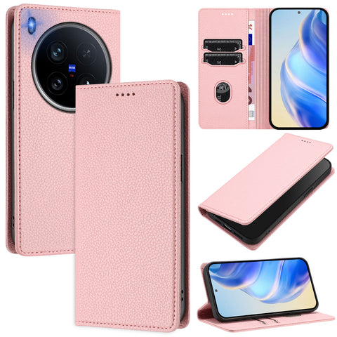 For vivo X200 Ultra 5G Wallet Case RFID Blocking Litchi Texture Leather Mobile Cover