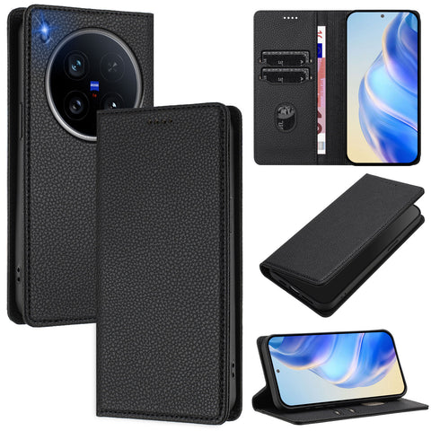For vivo X200 Ultra 5G Wallet Case RFID Blocking Litchi Texture Leather Mobile Cover