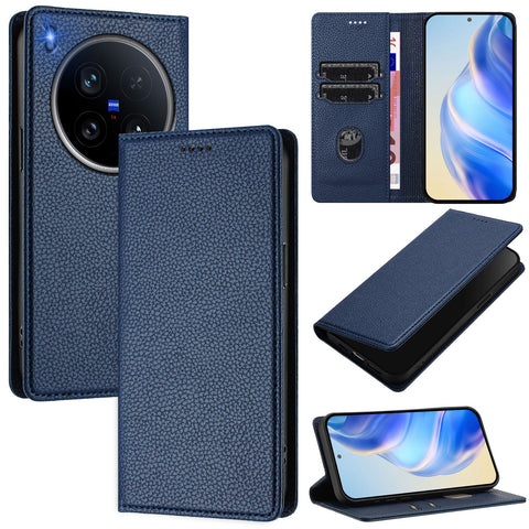 For vivo X200 Ultra 5G Wallet Case RFID Blocking Litchi Texture Leather Mobile Cover