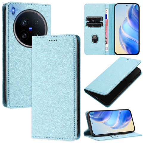 For vivo X200 Ultra 5G Wallet Case RFID Blocking Litchi Texture Leather Mobile Cover