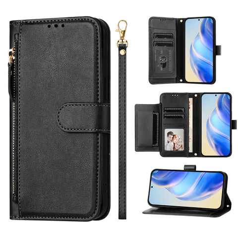 For Oppo K13 5G Case Zipper Pocket Multiple Card Slots Leather Phone Cover