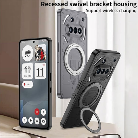 GKK Shield Series For Nothing Phone (3a) Magnetic Case with Kickstand Detachable Design Hard PC Phone Cover