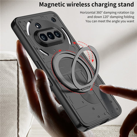 GKK Shield Series For Nothing Phone (3a) Magnetic Case with Kickstand Detachable Design Hard PC Phone Cover