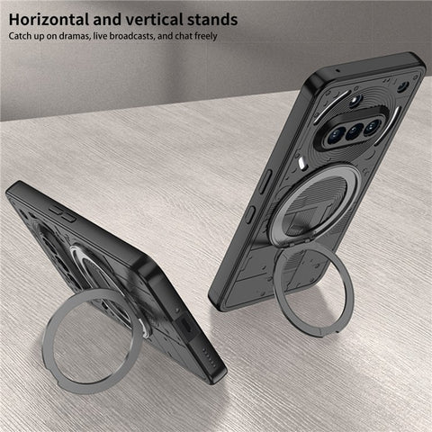 GKK Shield Series For Nothing Phone (3a) Magnetic Case with Kickstand Detachable Design Hard PC Phone Cover