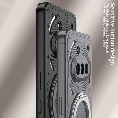 GKK Shield Series For Nothing Phone (3a) Magnetic Case with Kickstand Detachable Design Hard PC Phone Cover